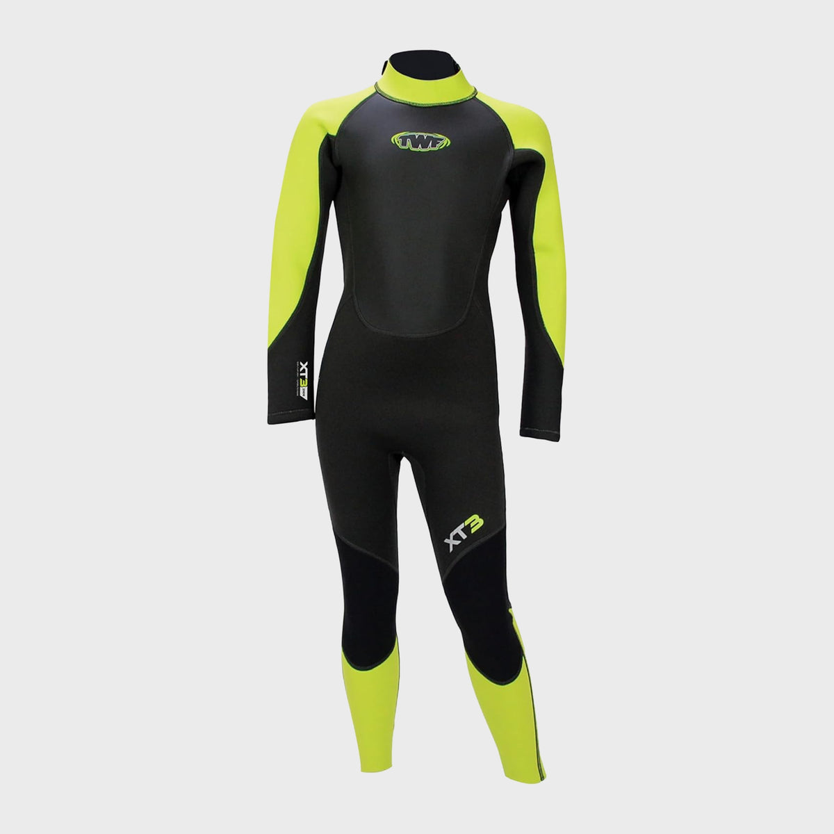 【SURF FIN】9ft three weather TWF XT3 3mm Kids Wetsuit - Black/Lime – ManGo Surfing