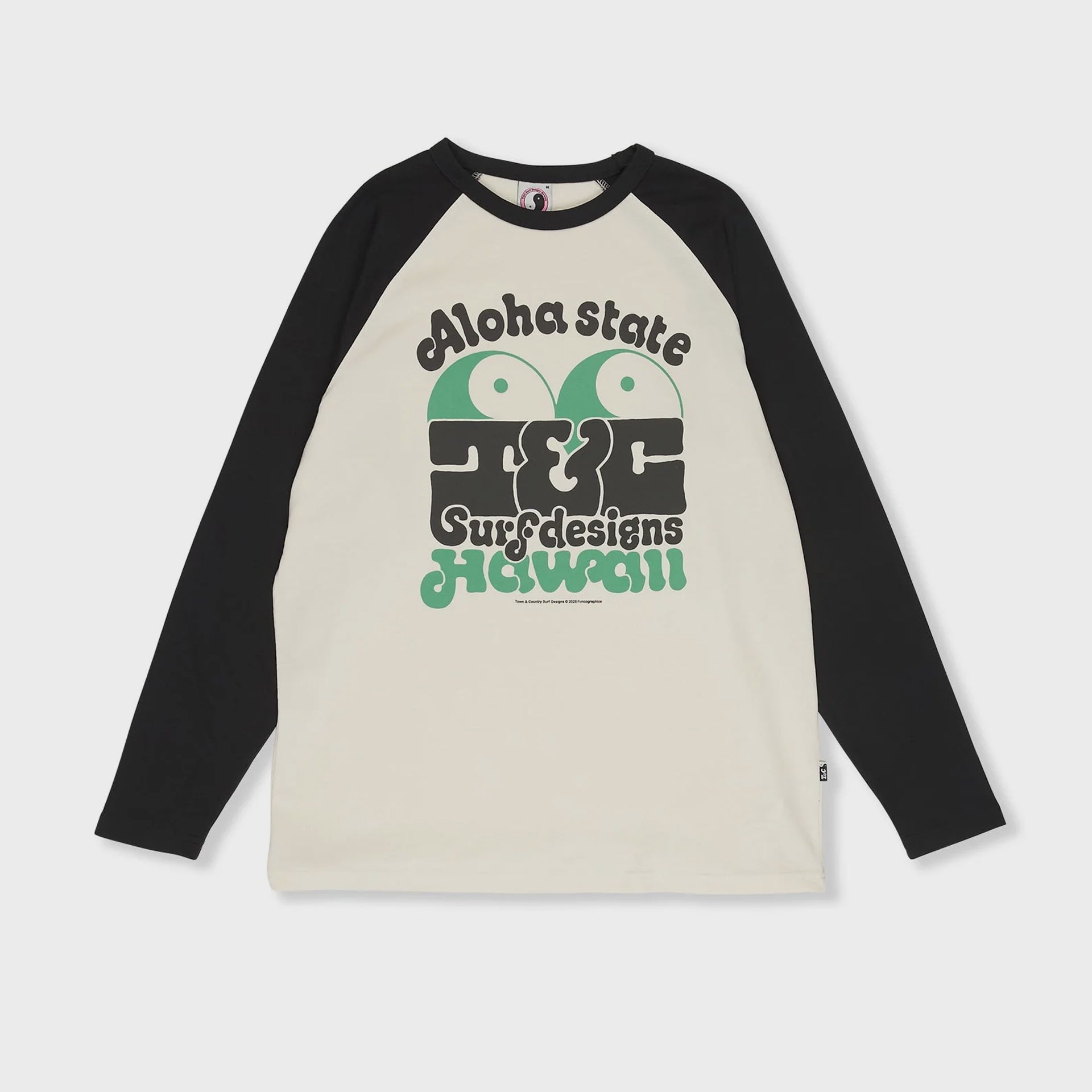 T&C Surf Designs Aloha State Long Sleeve T-Shirt - Fatigue Black