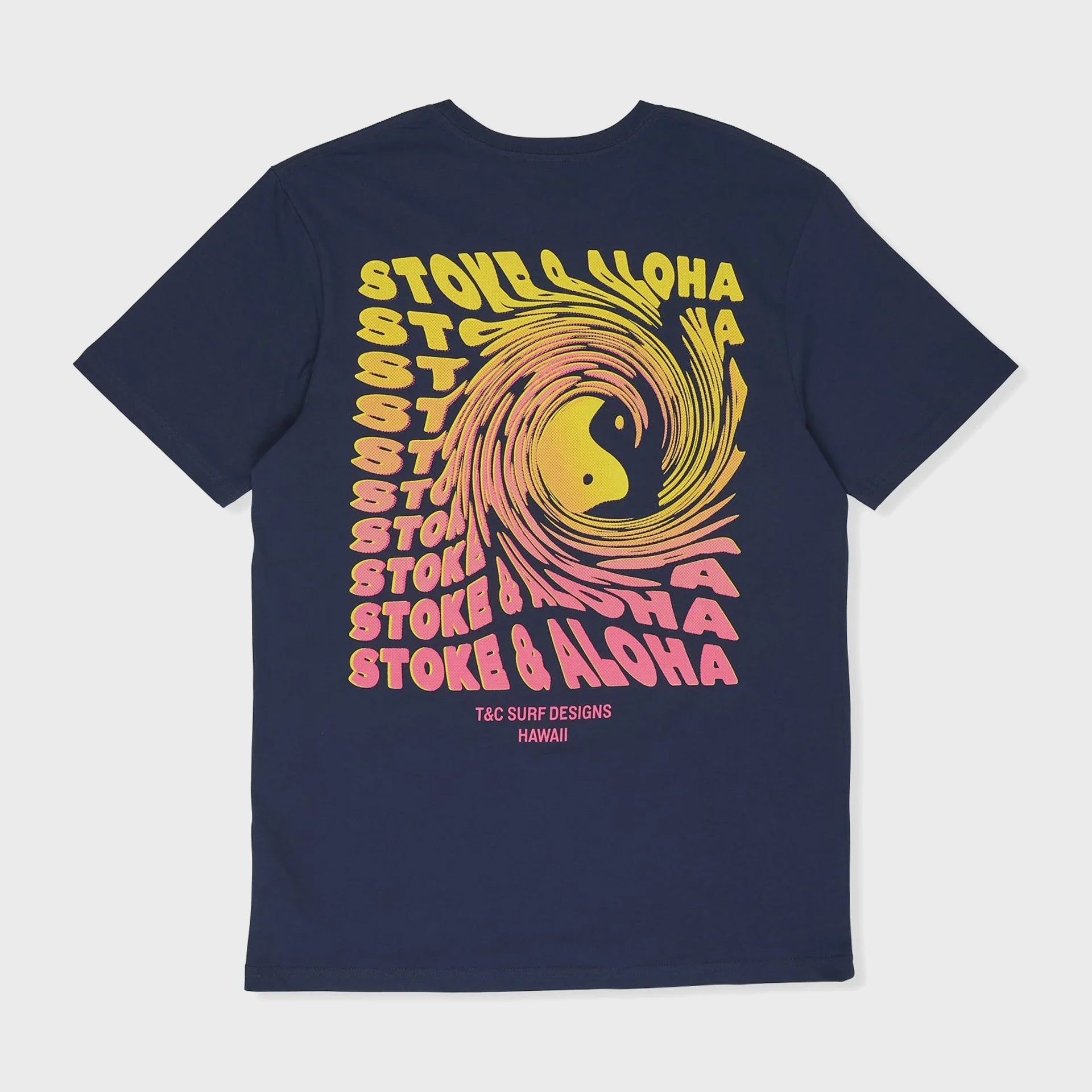T&C Surf Designs Twisted Print Short Sleeve T-Shirt - Dark Navy