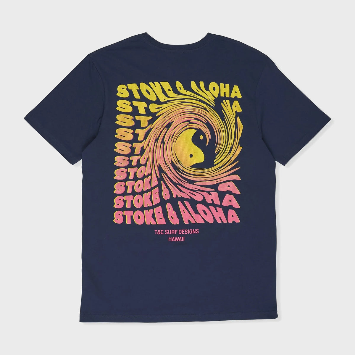 T&C Surf Designs Twisted Print Short Sleeve T-Shirt - Dark Navy