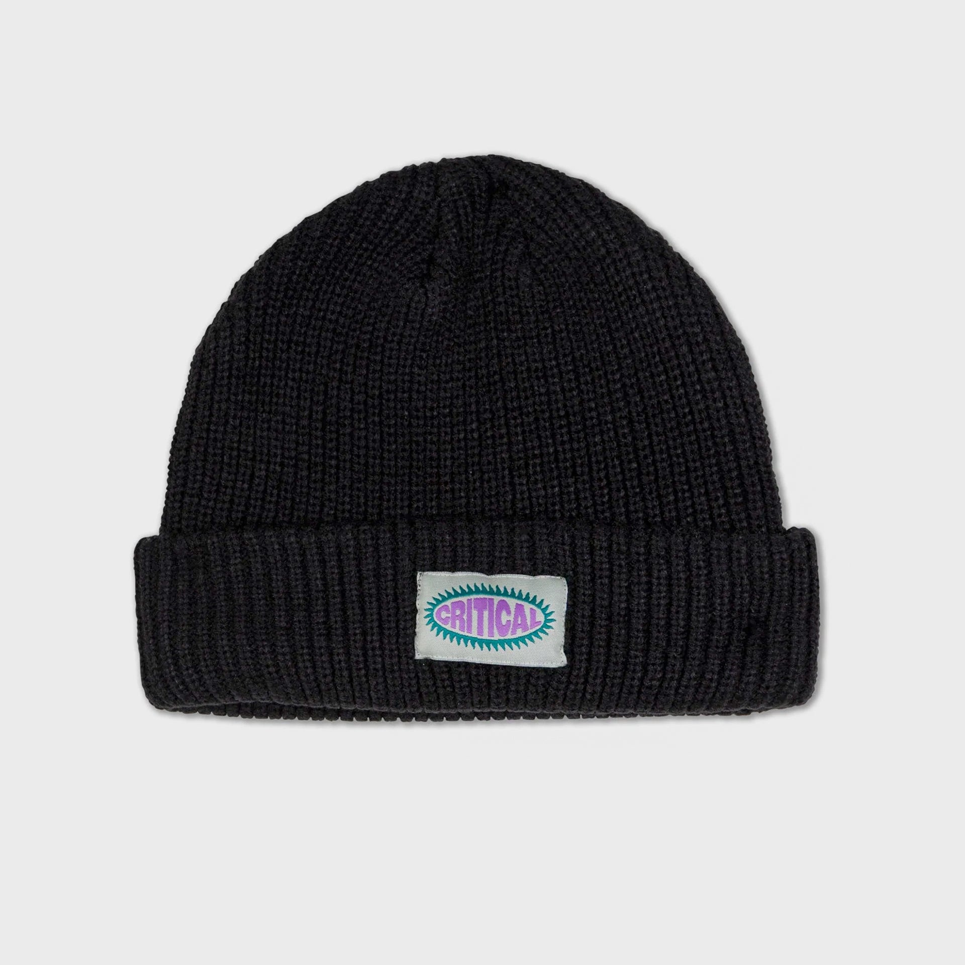 The Critical Slide Society Mens Burst Logo Beanie Hat - One Size - Black - ManGo Surfing