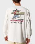 The Critical Slide Society Mens Log Removals Long Sleeve T-Shirt - Vintage White - ManGo Surfing