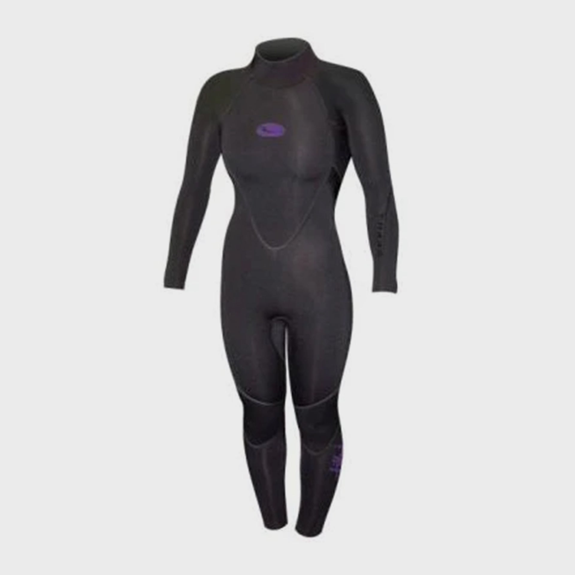 TIki Zepha 4/3 Womens Back Zip Wetsuit - Black - ManGo Surfing