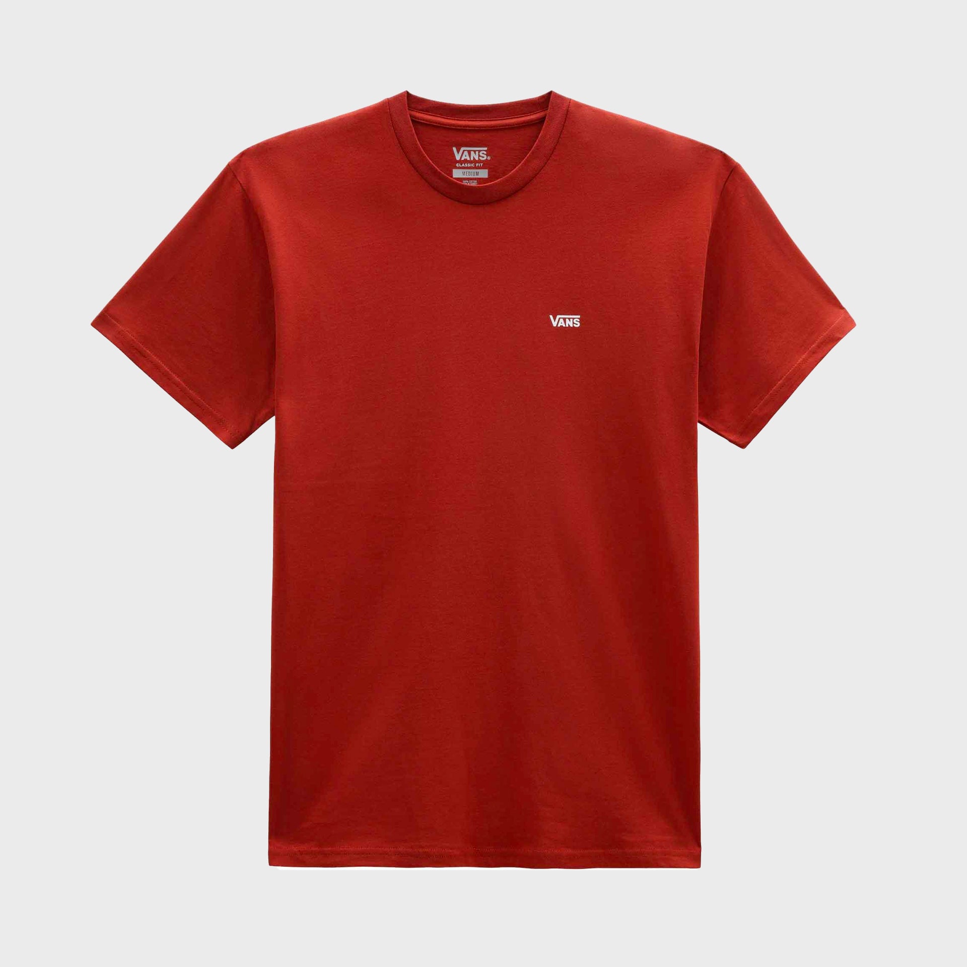 Vans white best sale and red shirt