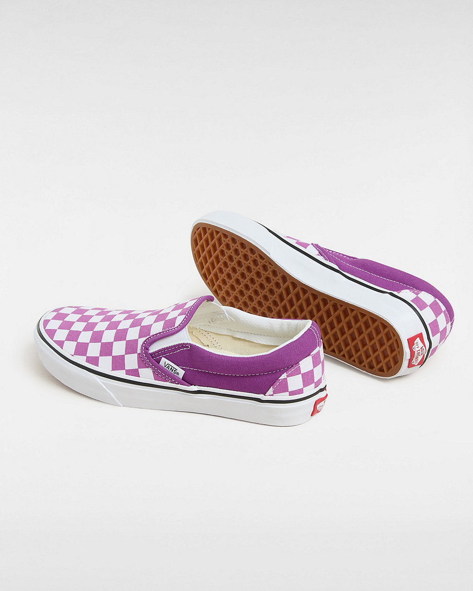 Vans Womens Classic Slip-On Checkerboard Shoes - Willowherb - ManGo Surfing