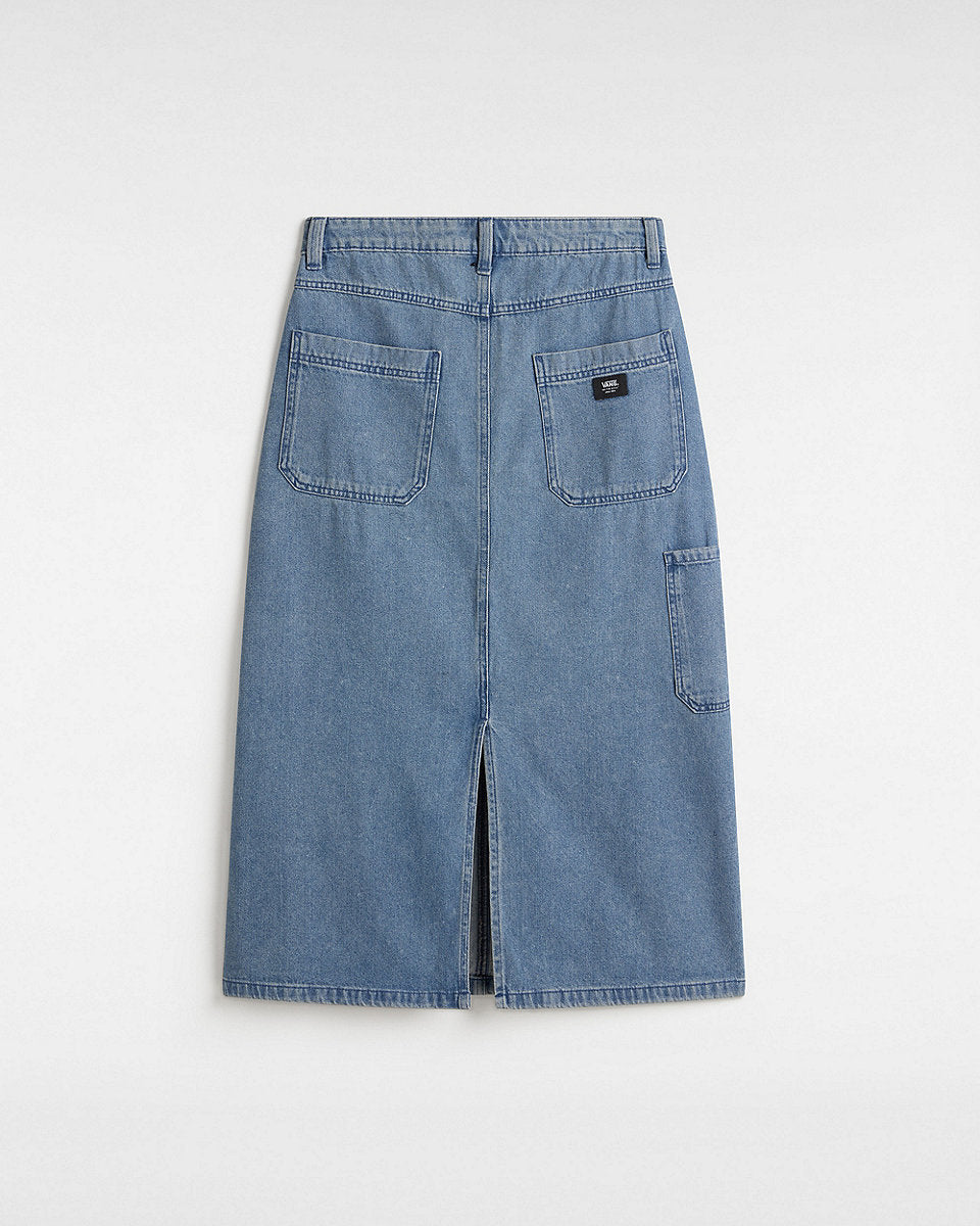 Vans Womens Union Denim Carpenter Skirt - Stone Wash - ManGo Surfing