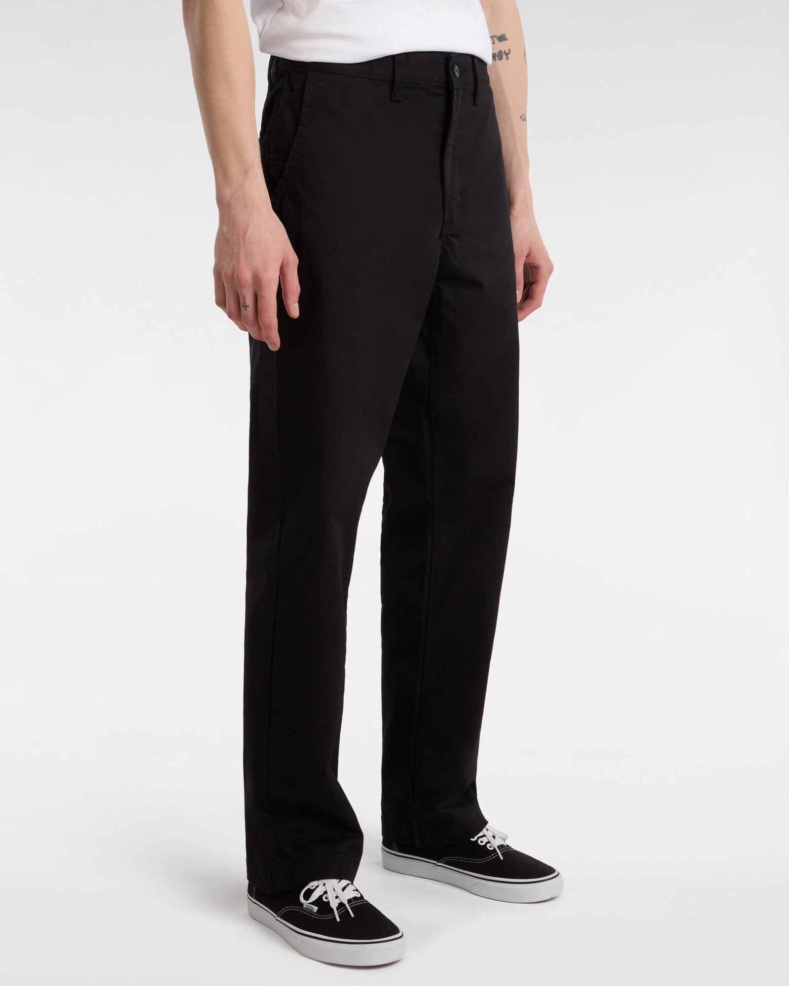 Vans Mens Authentic Chino Relaxed Trousers - Black - ManGo Surfing