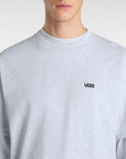 Vans Mens Left Chest Embroidered Logo T-Shirt - Light Grey Heather