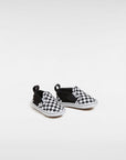 Vans Infant Checkerboard Slip-On Hook And Loop Crib Shoes (0-1 year) - Black/White - ManGo Surfing