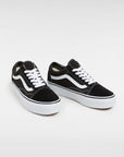 Vans Womens Platform Old Skool Shoes - Black/White