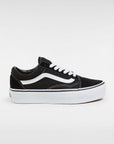 Vans Womens Platform Old Skool Shoes - Black/White