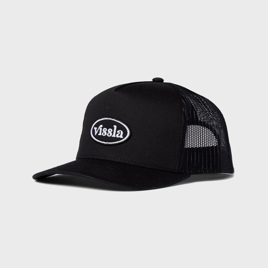Vissla Mens Solid Sets Trucker Hat - One Size - Black - ManGo Surfing