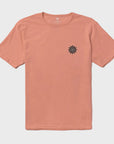 Vissla Mens Spins Organic T-Shirt - Papaya - ManGo Surfing