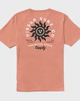 Vissla Mens Spins Organic T-Shirt - Papaya - ManGo Surfing