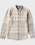 Vissla Mens Descanso Long Sleeve Flannel Shirt - Bone