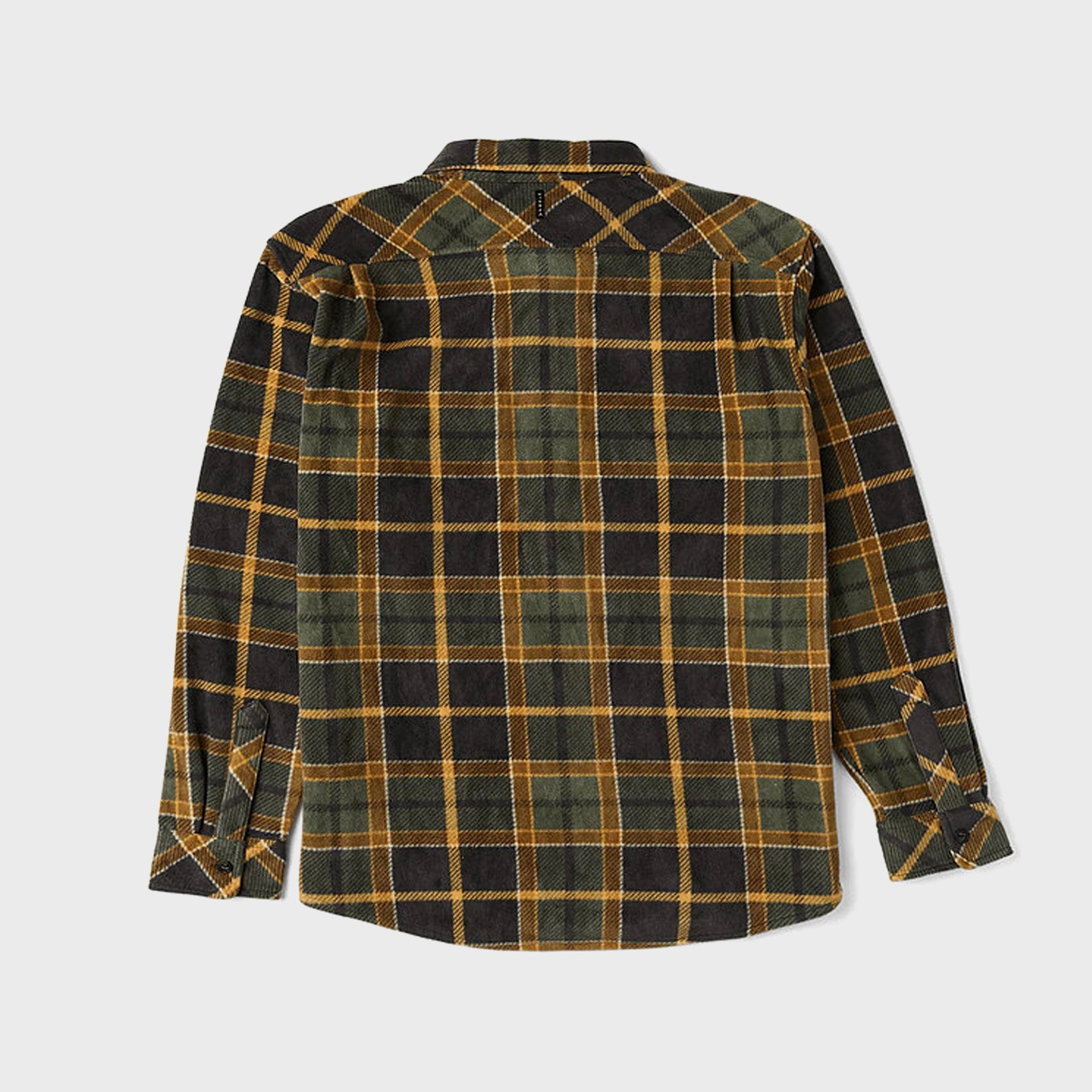 Vissla Mens Eco-zy Long Sleeve Polar Flannel Shirt - Dark Olive - ManGo Surfing