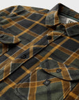 Vissla Mens Eco-zy Long Sleeve Polar Flannel Shirt - Dark Olive - ManGo Surfing
