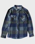 Vissla Mens Eco-zy Long Sleeve Polar Flannel Shirt - Dusty Green - ManGo Surfing