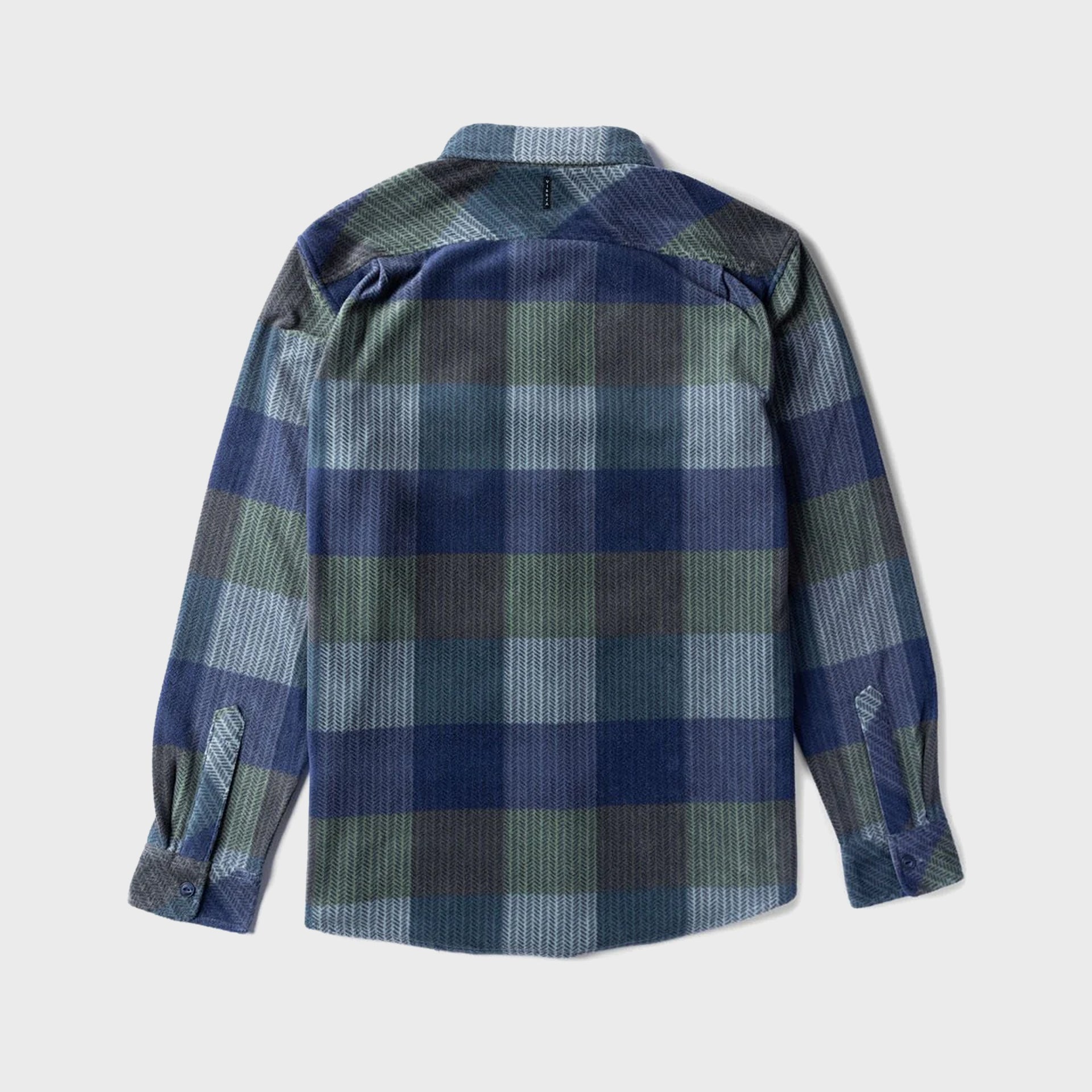 Vissla Mens Eco-zy Long Sleeve Polar Flannel Shirt - Dusty Green - ManGo Surfing
