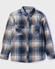 Vissla Mens Eco-zy Long Sleeve Polar Flannel Shirt - Sea Water - ManGo Surfing