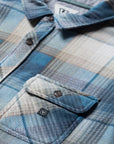 Vissla Mens Eco-zy Long Sleeve Polar Flannel Shirt - Sea Water - ManGo Surfing