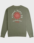 Vissla Mens Spins Crew Fleece Sweatshirt - Vintage Green - ManGo Surfing