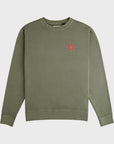 Vissla Mens Spins Crew Fleece Sweatshirt - Vintage Green - ManGo Surfing
