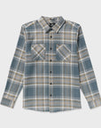 Volcom Mens Netastone Flannel Long Sleeve Shirt - Dark Slate