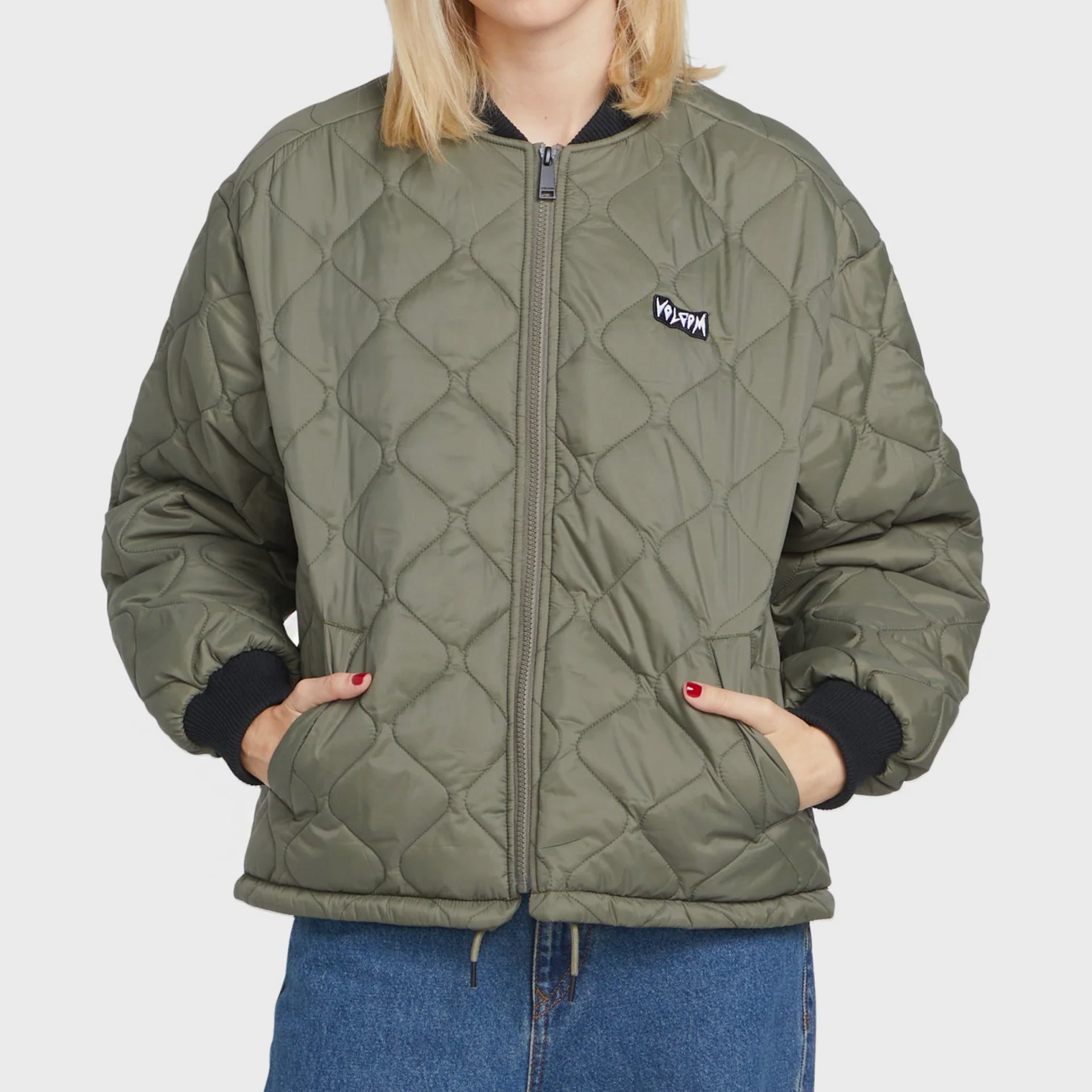 Volcom Womens Milie Jacket - Wintermoss - ManGo Surfing