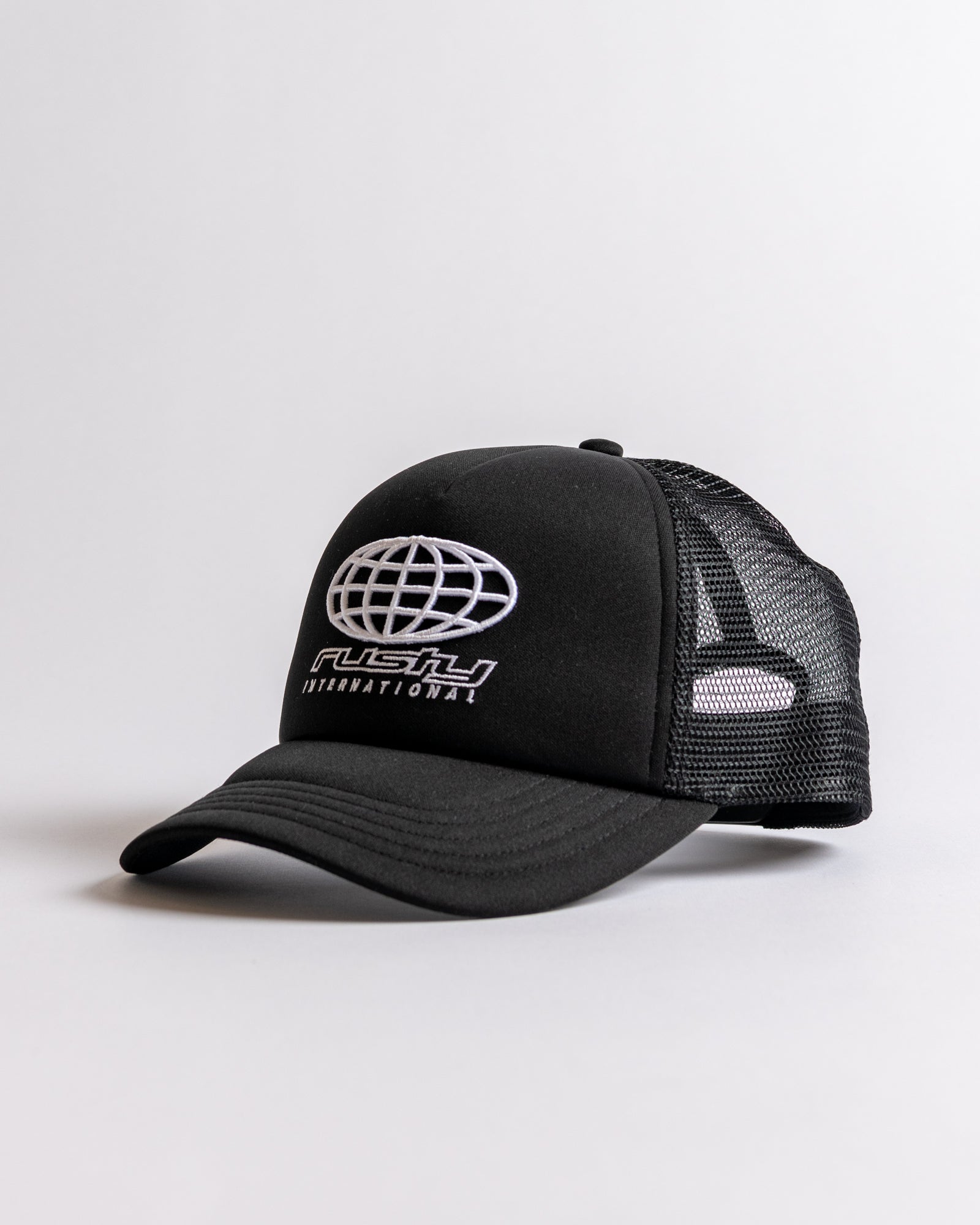 Rusty Domination Trucker Cap - One Size - Black - ManGo Surfing