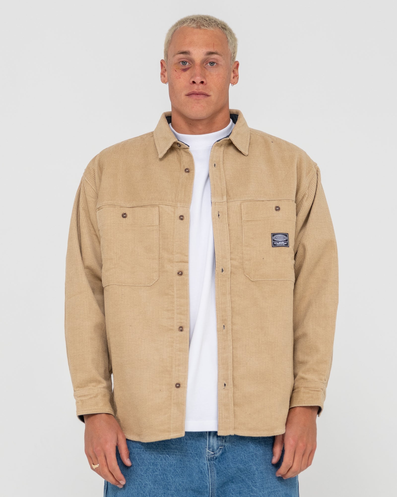 Rusty Mens Cobra Overshirt - Light Fennel - ManGo Surfing