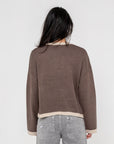 Rusty Womens Rider Relaxed Crew Neck Knit - Pinecone