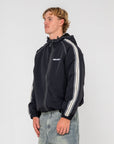 Rusty Mens Lock Out Hooded Jacket - Black