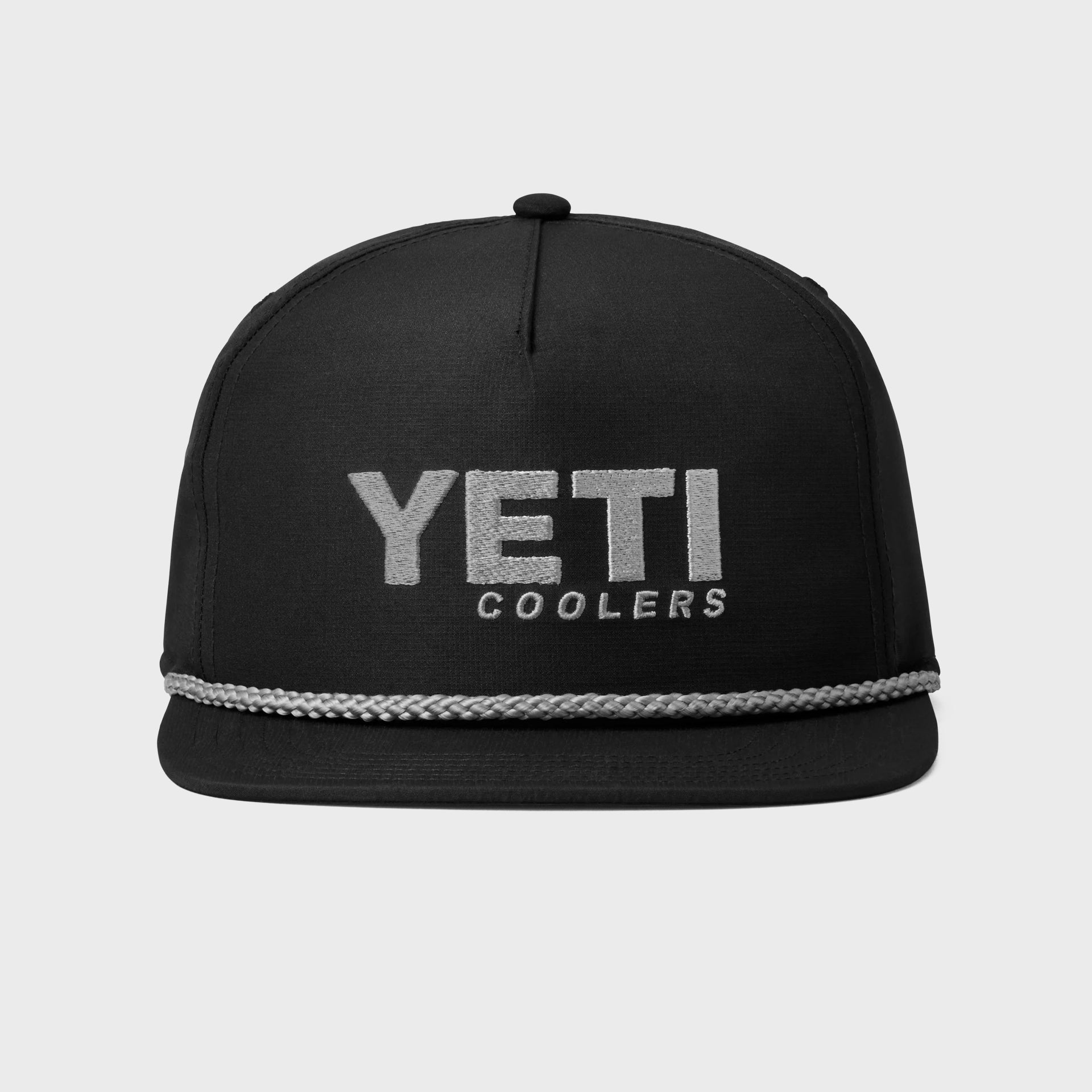 Yeti Coolers Mid Pro Flat Brim Rope Hat - One Size - Black - ManGo Surfing