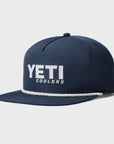 Yeti Coolers Mid Pro Flat Brim Rope Hat - One Size - Navy