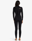 Billabong Womens 4/3mm Foil Back Zip Wetsuit - Black - ManGo Surfing