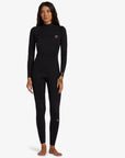 Billabong Womens 4/3mm Foil Back Zip Wetsuit - Black - ManGo Surfing