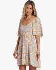 Billabong Womens Take A Chance Babydoll Dress - Salt Crystal - ManGo Surfing