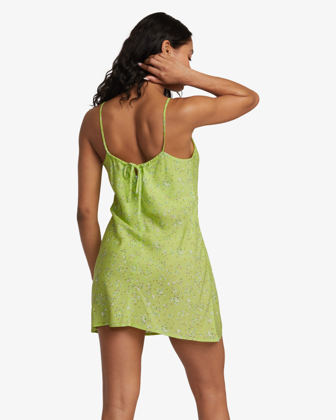 RVCA Womens Macarthur Mini Dress - Neon Green - ManGo Surfing