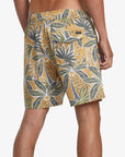 RVCA Mens Barnes Elastic 17" Swim Shorts - Camel - ManGo Surfing
