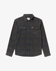 RVCA Mens Vacancy Flannel Long Sleeve Shirt - Mushroom - ManGo Surfing