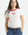 Brixton Womens Pegasus Slim Crew T-Shirt - Vintage White