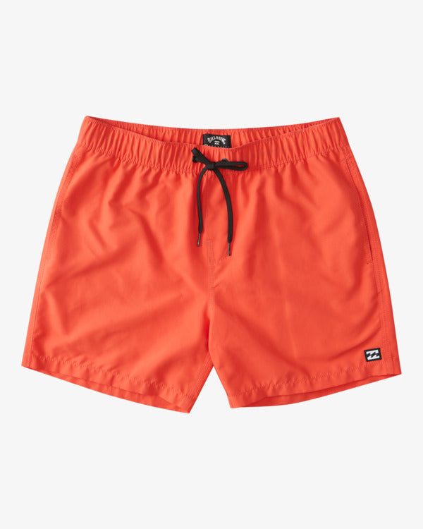 Billabong Boys All Day Layback Swim Shorts (8-16 Yrs) - Red Hot - ManGo Surfing