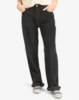 Billabong Womens Midtown Corduroy Trousers - Black Sands - ManGo Surfing