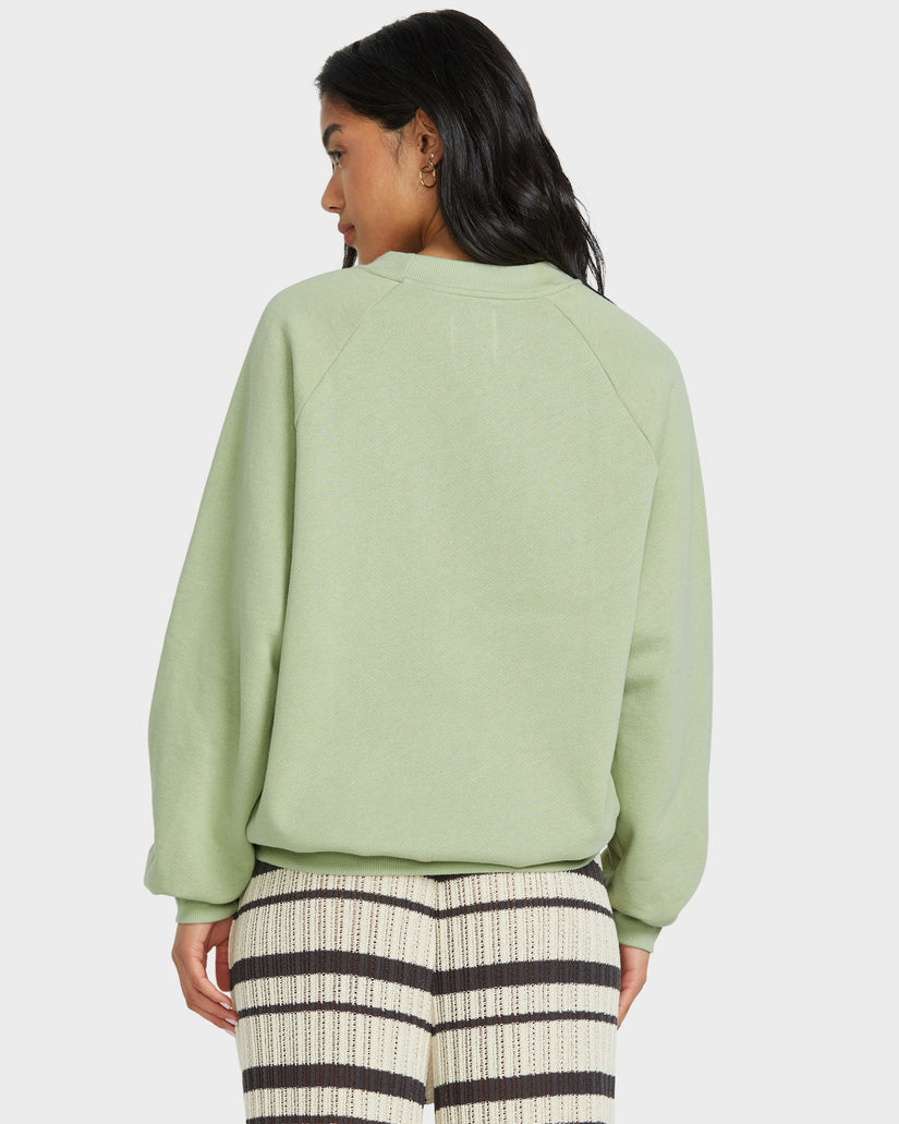 Billabong Womens The Waves Crew Sweatshirt Pistachio – ManGo Surfing