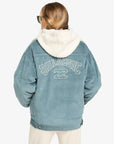 Billabong Womens Cord In Love Trucker Jacket - Slate Blue - ManGo Surfing