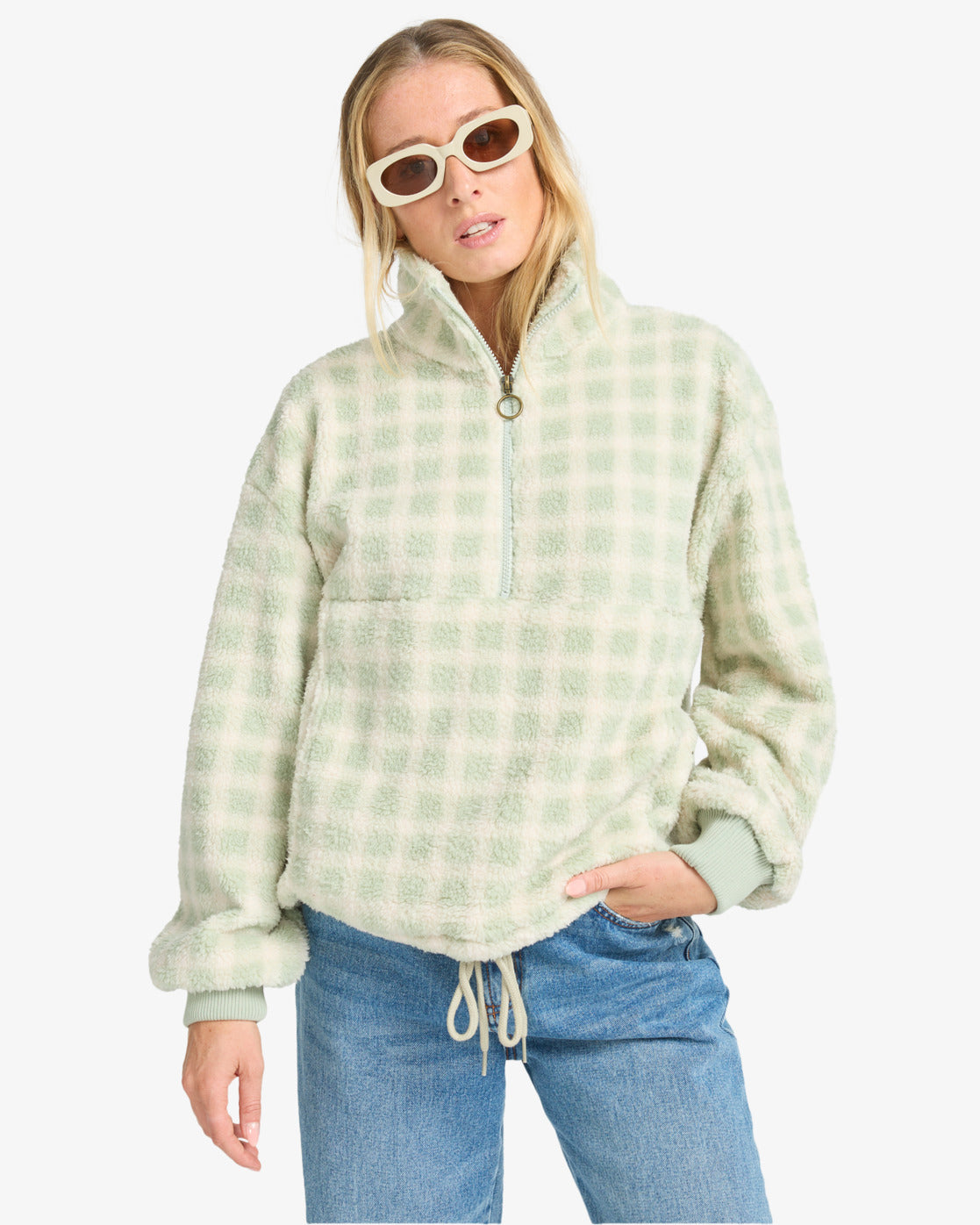 Billabong Womens Time Off Pullover Sweatshirt - Pistachio - ManGo Surfing