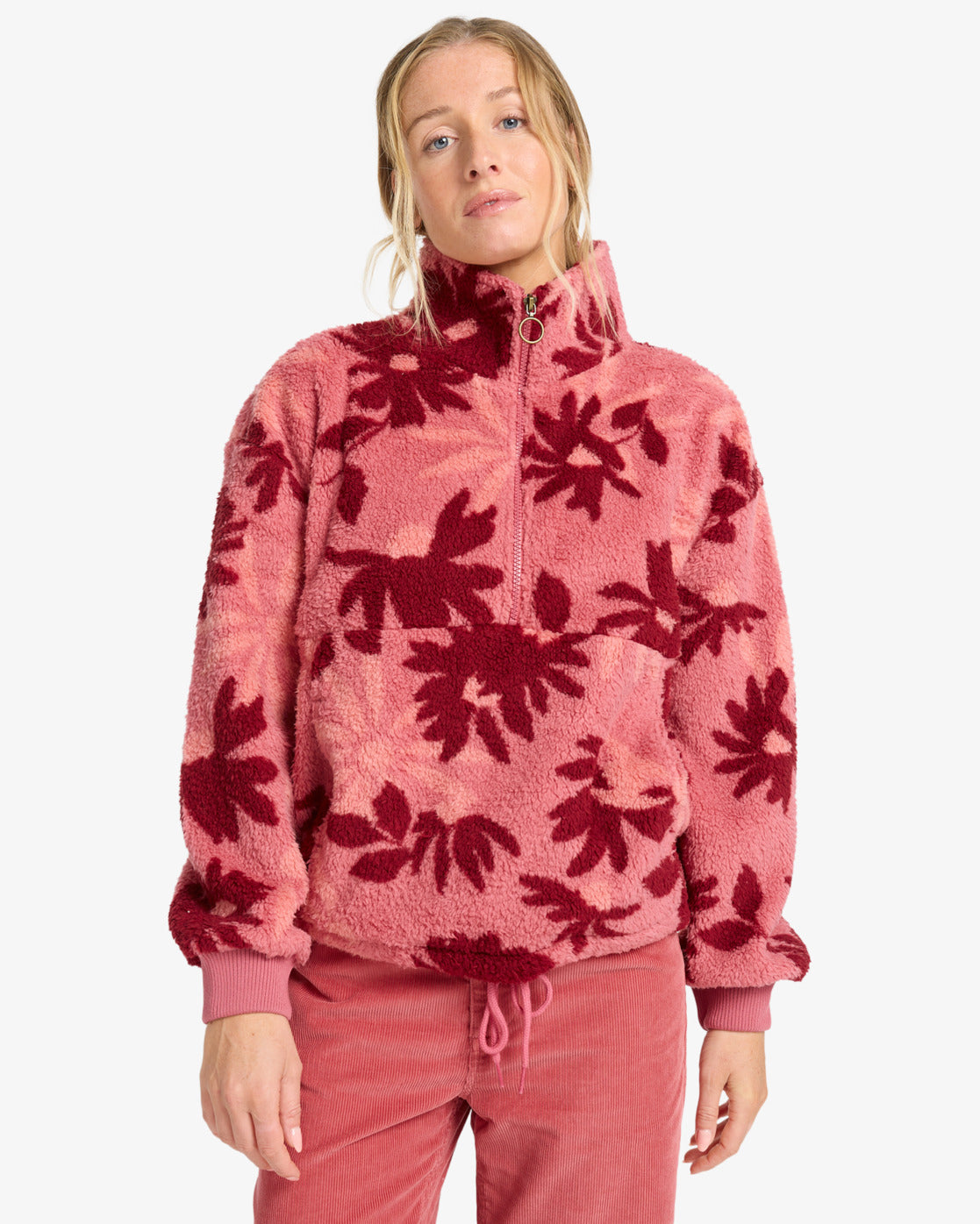 Billabong Womens Time Off Pullover Sweatshirt - Mauve Rose - ManGo Surfing