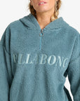 Billabong Womens Ready To Go Polar Fleece Hoodie - Slate Blue - ManGo Surfing