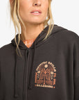 Billabong Womens El Sol Zip Up Hoodie - Off Black - ManGo Surfing